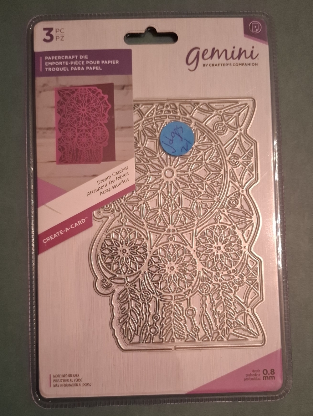Dream Catcher Papercraft Die – Silver